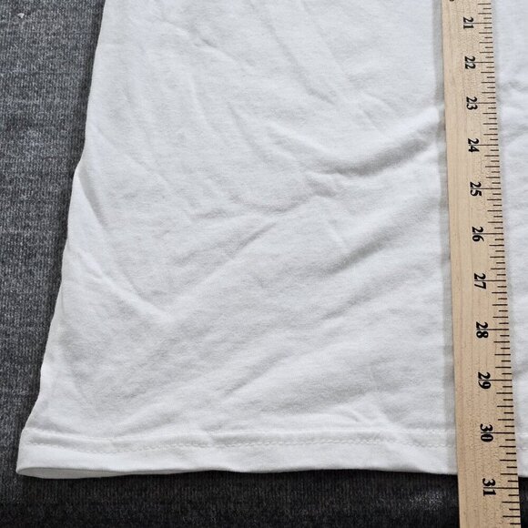 Hanes T Shirt Men XL White Cotton Crewneck SS Graphic Front Print St Thomas USVI - Picture 7 of 12